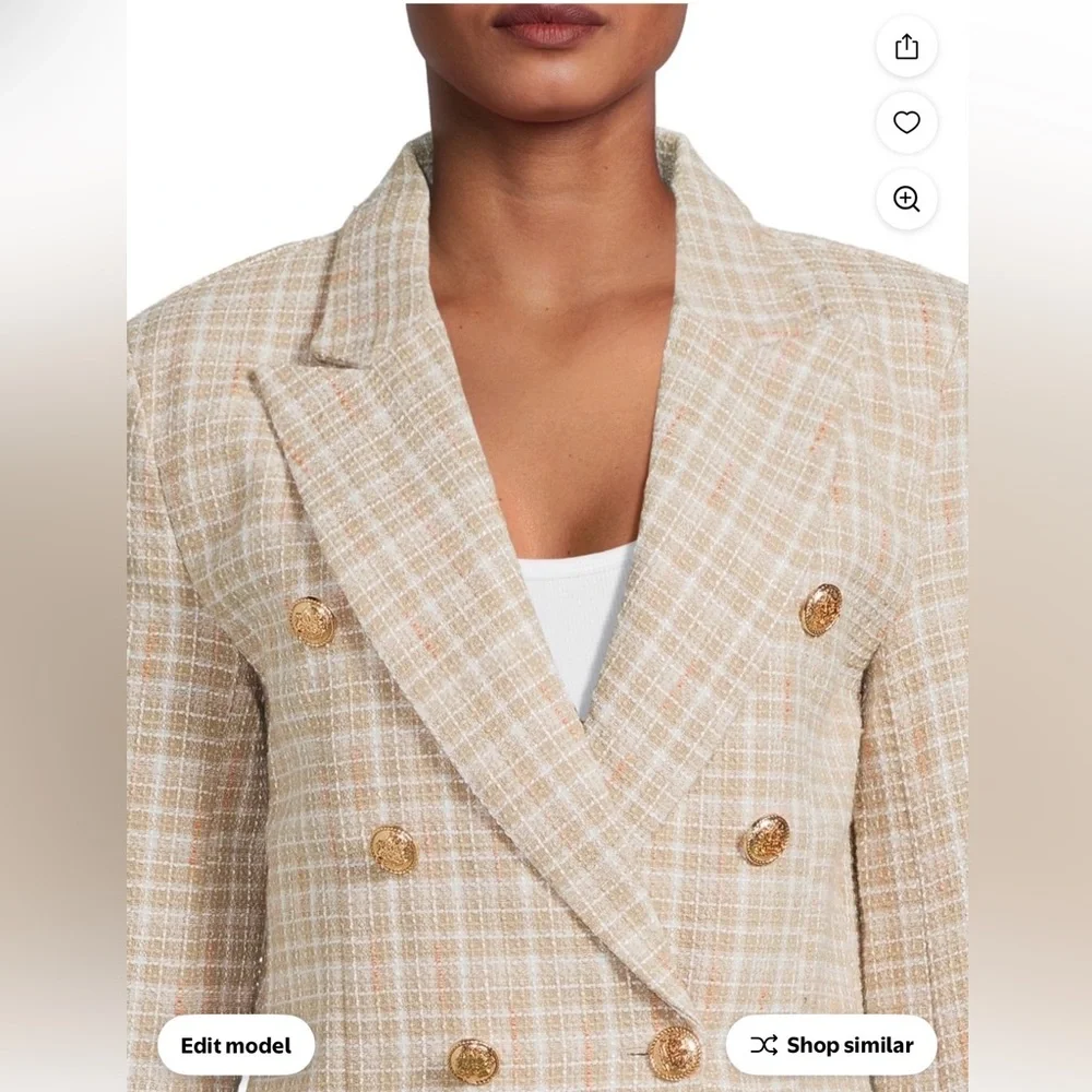 Attitude Unknown Women’s Blazer, Size XL NEW With Tags (Tan) - Picture 4 of 10